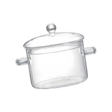 Oversized Tempered Glass Soup Pot Heatproof Clear-1500ml