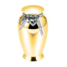 Elegant Dog Cats Memorial Urn Aluminum Alloy Pet Ashes-gold