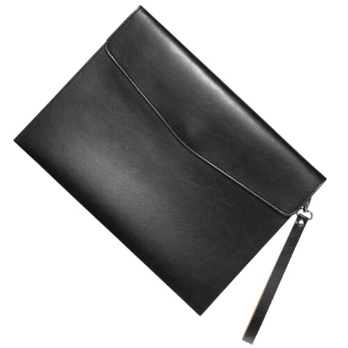 brown black A4 document organizer bag, travel wallet, storage bag
