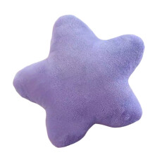 Oreiller décoratif en forme d'étoile, coussin en peluche-Violet