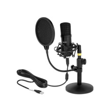 66300 Professional USB Capacitor Microphone Set 192 kHz / 24 Bit for Podcasting and Gaming