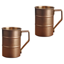 Paire de tasses de camping en acier résistant à-Or Rose
