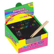 Rainbow Paper, Black Scratch Off Drawing Board Kids, Arts  Crafts Doodle Set for Birthday, Halloween, Christmas, Party Games