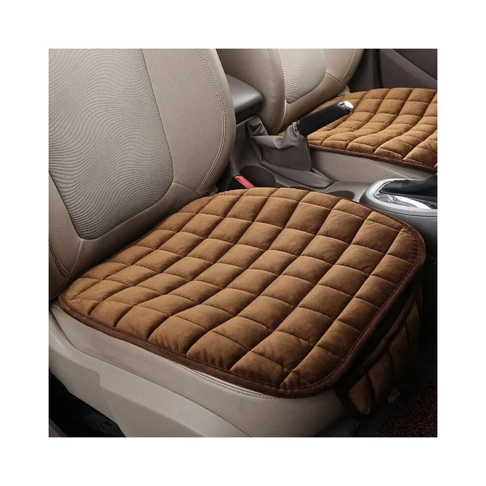 Car Seat Cushions Universal Winter Warm Car Seat Cover Antislip Front Row Coffee Breathable Pad Protector Covers 9189345989988