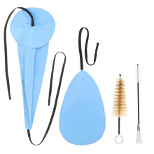 4in1 Saxophone Cleaning Kit, Alto Saxophone Cleaning Cloth, Saxophone Neck Cleaning Swab, Mouthpiece Brush, and Dust Brush, Blue