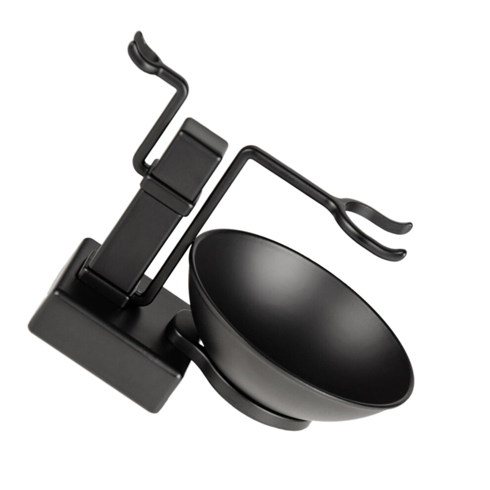 Black Metal Razor Stand Â Shaving Brush Holder Soap Bowl And Dish,