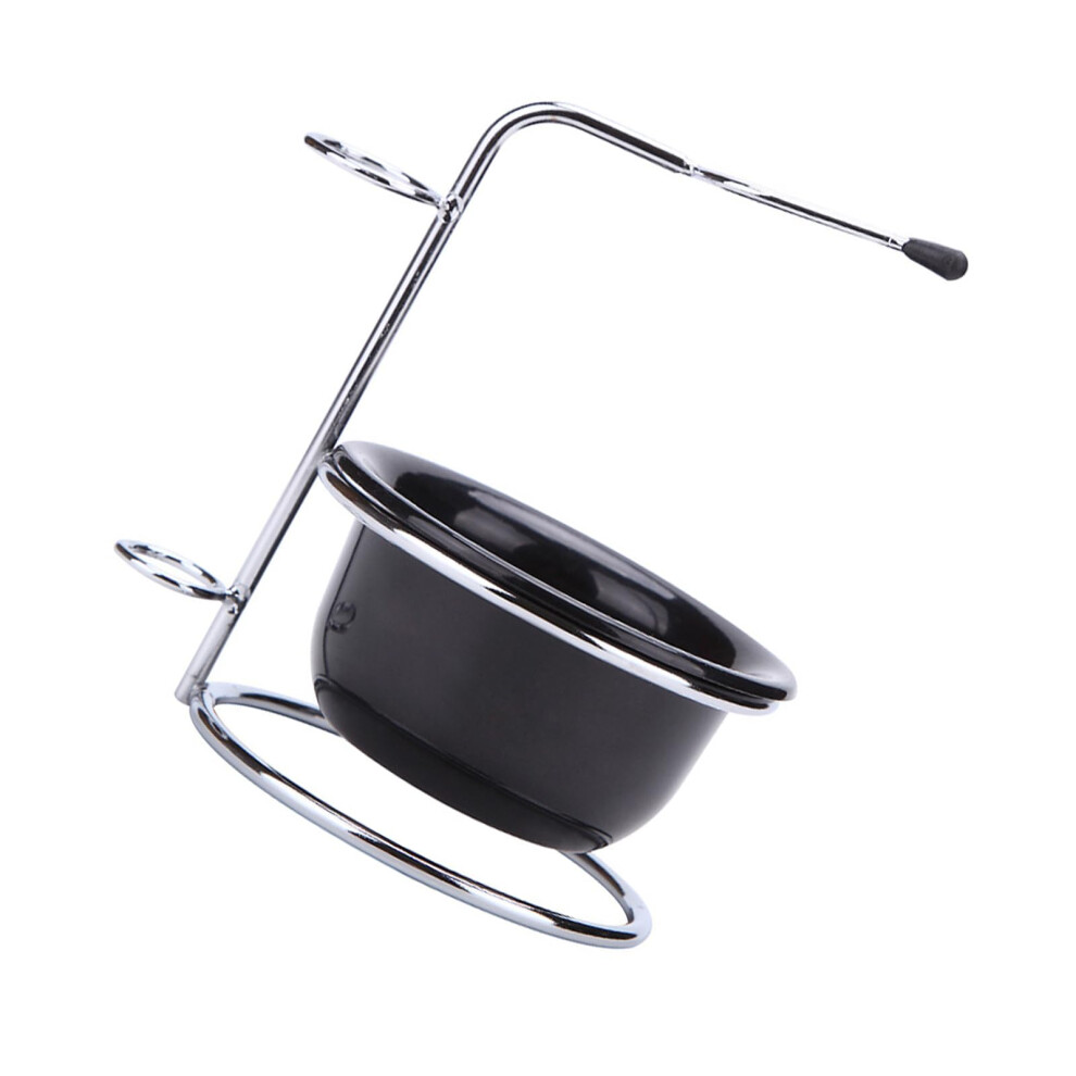 Shaving Set Men Universal Heavy Stainless Steel Shaving Brush Stand Holder with Shaving Bowl Razor Stand for Manual Razor