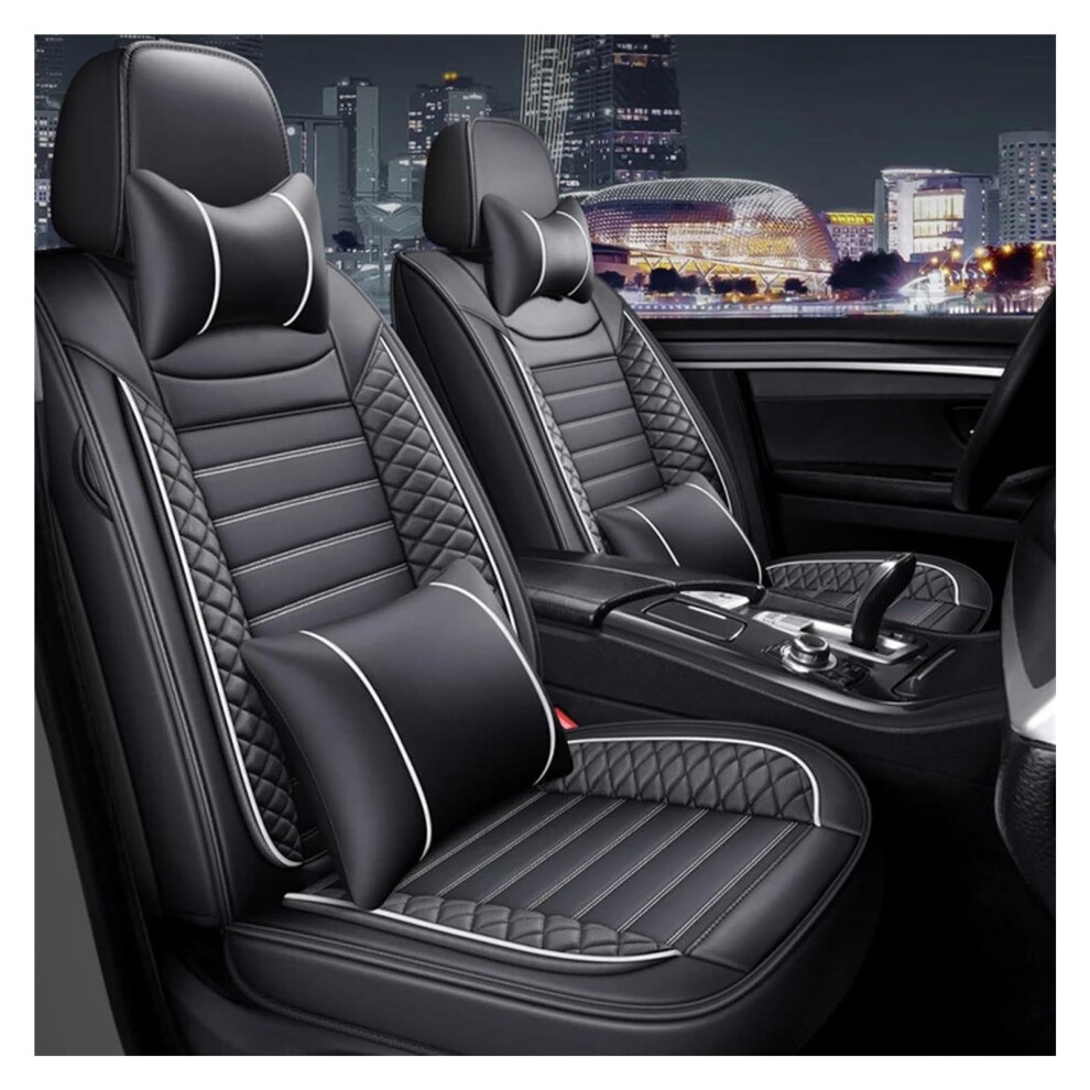 Car Seat Cover Cushions For Toyota Corolla Camry Highlander Land Cruiser Prado 5Seat Black/White 9365049845403