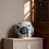 Ceremonial Blue Earthenware Jar For Debris-Welcome Flower 7