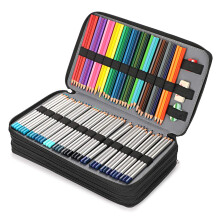 Pencil Case for Students, Large Capacity Holder for 300 Pens, Black