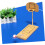 Bamboo Light Brown Tabletop Basketball Toy for Boys 5