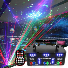 Disco Light Party Light, 21 Eyes LED RGB Light DJ Disco Stage Lighting Laser Light, DMX Effect Spotlight with for Bar KTV Club Live Show