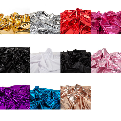 Glittering Gold Foil Stretch Cloth 1M Sewing Materials for-12 2