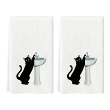 2 Piece Cats Pattern Kitchen Dish Towel Absorbent-Pattern 5