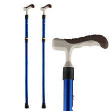 Forearm Crutch/Cane, Folding Adult Crutches, 5Stage Height Adjustable, NonSkid Rubber Tips, Multifunction Balance Cane