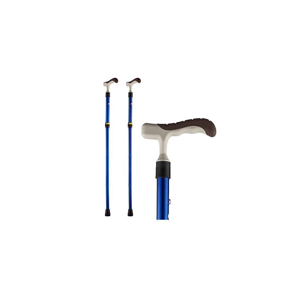 Forearm Crutch/Cane, Folding Adult Crutches, 5Stage Height Adjustable, NonSkid Rubber Tips, Multifunction Balance Cane