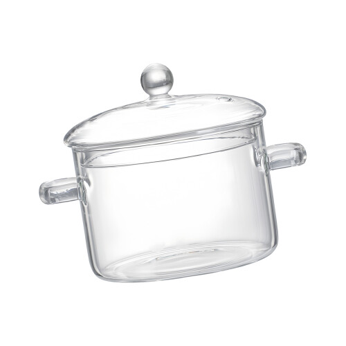 Oversized Tempered Glass Soup Pot Heatproof Clear-1900ml