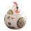 Chicken Themed Ceramic Condiment Jar Includes Lid And-Green 1