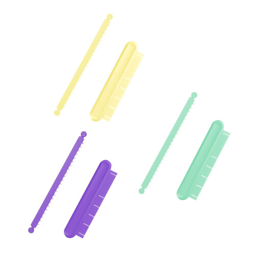 3Pcs Cake Arc Guide Tool Curved Ruler For-Purple yellow green