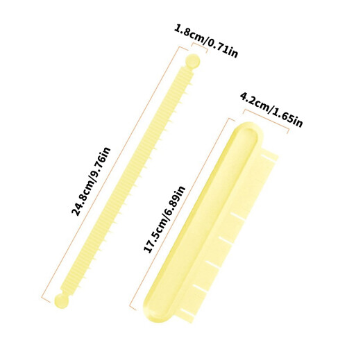 3Pcs Cake Arc Guide Tool Curved Ruler For-Purple yellow green 2