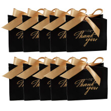 Elegant European Wedding Candy Box With Gold-Black Gold Belt