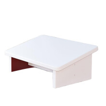 Solid Wood Footrest For Under Desk Ergonomic Tilted Foot Stool White 40 X 24 X 15 Cm