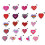 Cute Applique Sew, Solid Pink Heart Patch For Bags Jackets Jeans Custom Projects 5