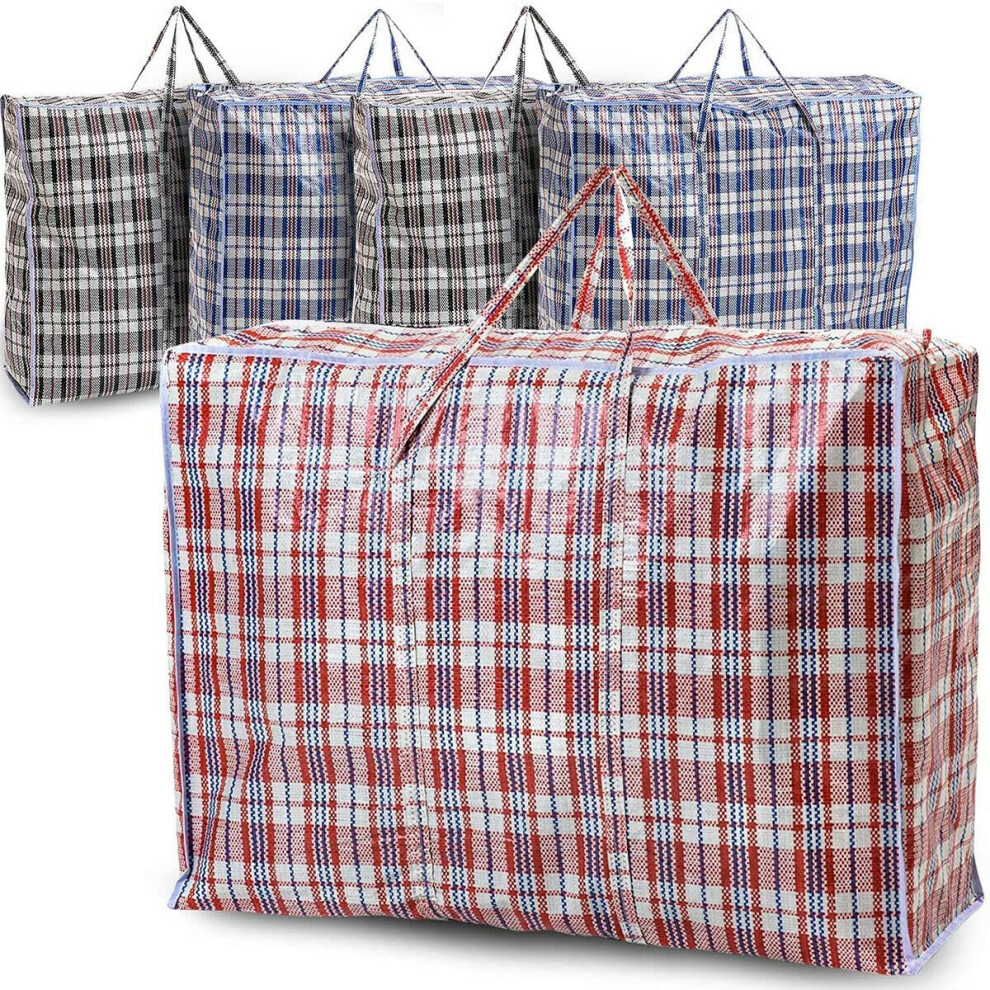 Requisite Needs 5 Pack Strong Extra Large Jumbo Storage Laundry Zipped Bag Reusable 60 X 60Cm