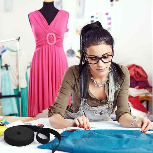 Polyester Fiber Elastic Bands for Sewing, Comfortable Breathable Spool with High Elasticity and Durability (0.78 Inch Width) 1
