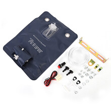 Strumento per la pulizia dell'auto, ampia adattabilità, pompa lavavetri universale da 12 V con flacone e sacchetto, include tubo lungo per auto