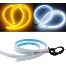 Eenvoudige installatie, waterdichte, flexibele LED-strip met sequentiële richtingaanwijzers, tweekleurige verlichting, op maat te knippen,