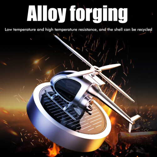 Solcellsdriven roterande solid aromaterapi doftdiffusor för bilen, helikopterformad propeller för luftutlopp med tyst drift, instrumentbräda 1