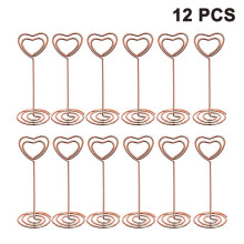 Shiny Silver Picture Holders For Tables, With Heart-Shaped Design And Premium Stainless Steel Build