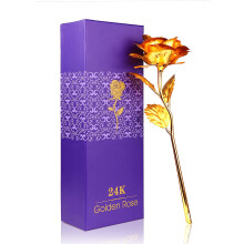 Preserved Real Rose, Hand-Dipped In 24K Gold, Symbolizing Forever Love And Commitment