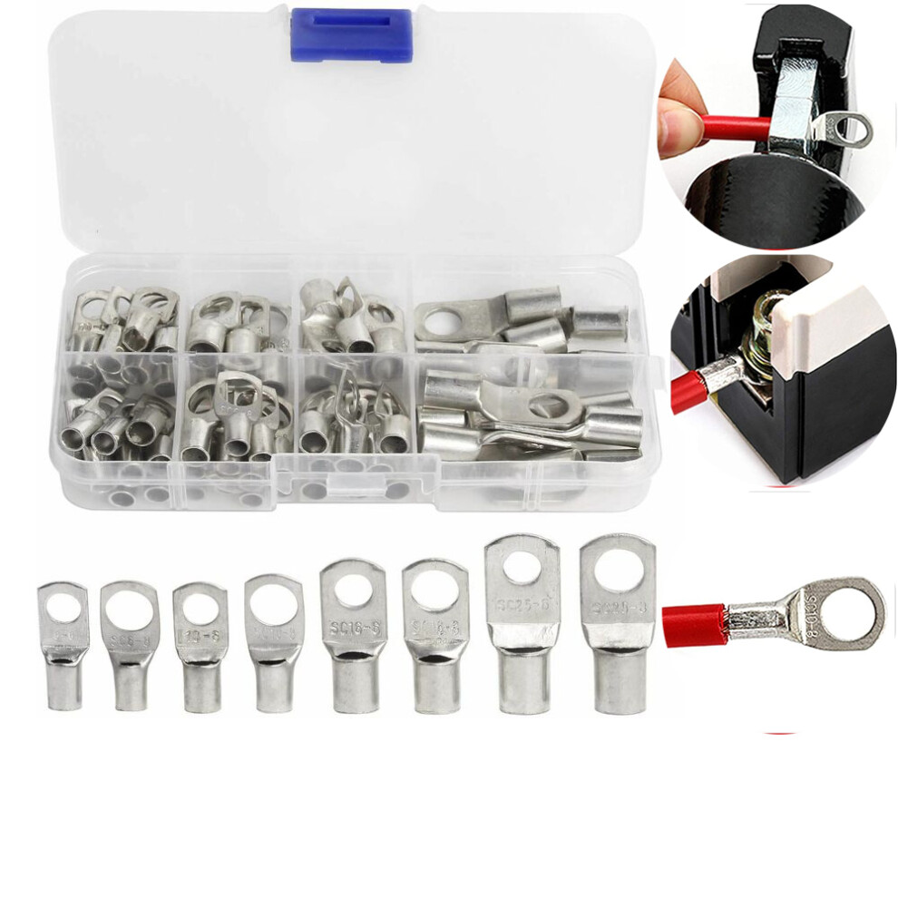 Ring Spade Wire Connector, Insulated Electrical Crimp Terminal For Electric Equipment, Comply With Ul And Rohs Standards, Easy Crimping With Pliers, 9173940625488
