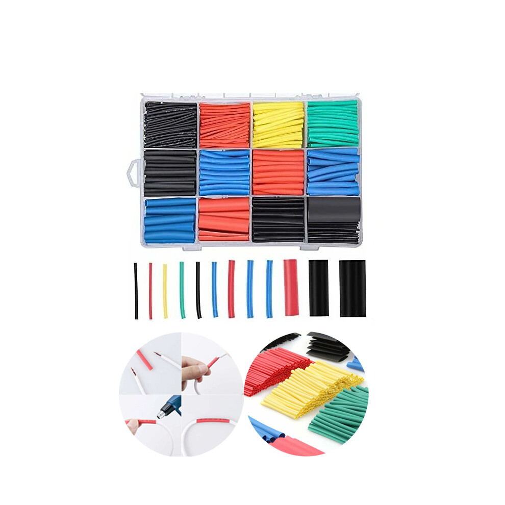 Color Coding Heat Shrinkable Tube Kit For Wire Identification, Flexible Insulation Sleeve With 2:1 Shrink Ratio, Flame Retardant Cable Protection For 9173940656758