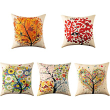 Decorações de Outono, Capas de Almofada em Tecido de Poliéster com Estampas Coloridas, Ideais para Sofá, Quarto Infantil, Cama, Sala de Estar,