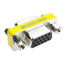 Monitor Connectivity Solution, Projector Signal Transmission Adapter with Female to Female VGA Interface, Soldering Free Gender Changer for KVM and