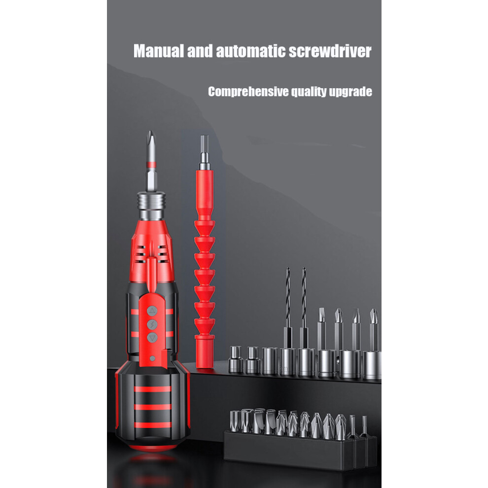Rechargeable Screwdriver, Led Lamp Built-In Electric Screwdriver, Automatic Power Screwdriver Set With Dual Operating Mode And Magnetic Bit Socket 9358999645636