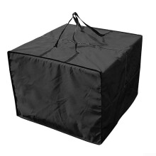 Garden Cushion Storage Bag Heavy Duty Waterproof Seasonal Needs Outdoor Patio Cushion Organizer 1pc Black