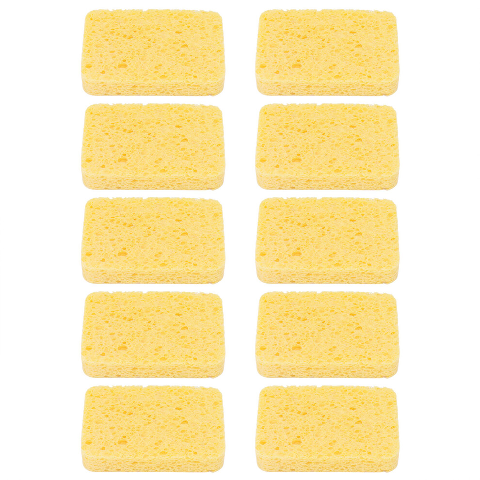 Natural Wood Pulp Compressed Sponge, Sterilize in Dishwasher For Hygiene, Eco Friendly Choice For Everyday Cleaning, 10PCS