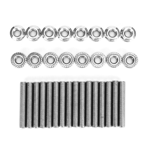 Bolt Stud Hardware Kit for Exhaust Manifold, Direct Replacement Exhaust Manifold Bolt Stud Hardware, Securely Fasten for Improved Engine Performance, 1