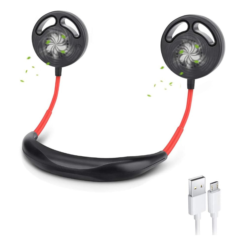 Portable Neck Fan, 3 Speed Adjustable Wearable Cooling With Protective Cover, Foldable For Personal Cooling & Outdoor Events-image-OPC-PP6GBT6-NEW