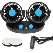 Enfriador de aire automático Elegant12V, multiusos y ventilador de doble cabezal con flujo de aire adicional para diversos vehículos.