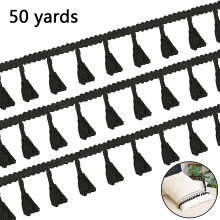 Premium Tassel Material Trim, Dry Clean Only, Strong And Durable, For Sewing Accessories Diy Crafts, Fine Texture And Clear Lines, 50 Yards, Beige