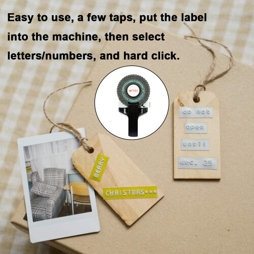 Ergonomic Design Manual Label Maker, Durable Abs Material For Reliable Use, Resistant Labels Ideal For Creative Labeling 2