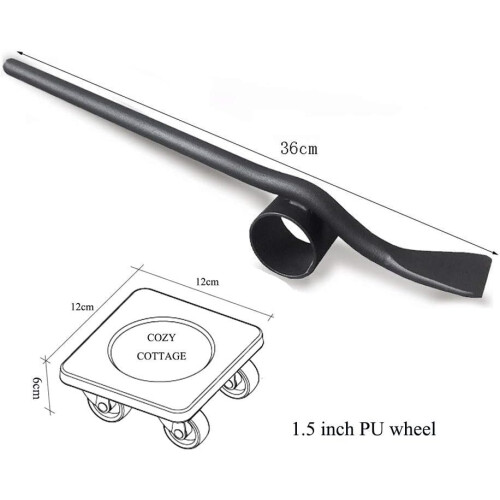Conjunto de ferramentas para movimentação de móveis e eletrodomésticos, feito de material resistente, com cabo ergonômico e almofadas 1