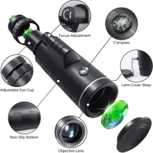 Telescopio monocular Starscope, monocular HD con prisma BAK4, monocular HD con zoom para actividades al aire libre, visión nocturna, resistente al