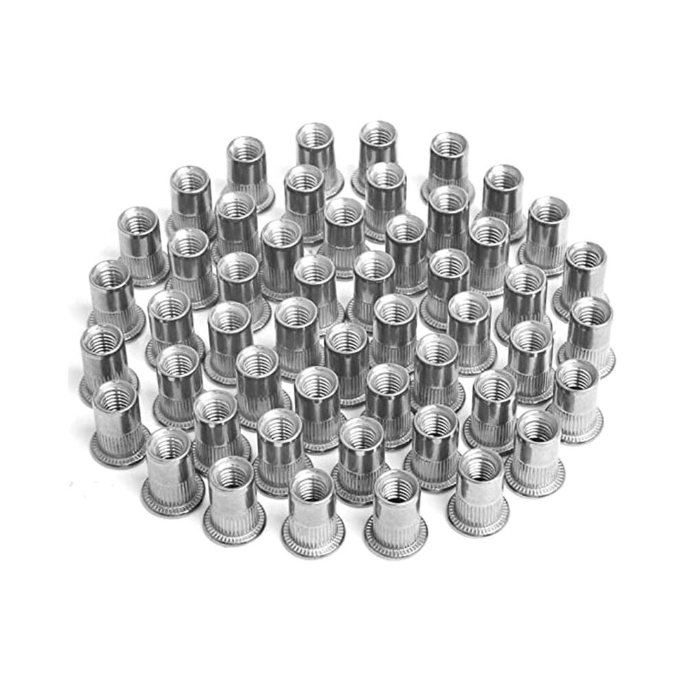 Flat Head Rivnut Assortment Kit, Stainless Steel Rivet Nut With Precision Thread Design For Increased Friction In Various Substrates 9358999675145