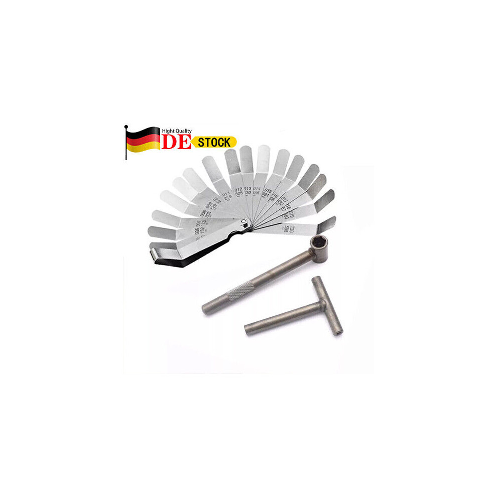 Precision Valve Clearance Adjustment Tools, Motorcycle Engine Valve Screw Adjusting Spanner With Feeler Gauge 0.005-0.020 Inch, Maintenance Kit For 9009791545005